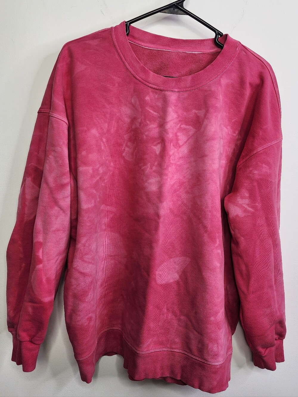 Tie-Dye Crewneck Sweatshirt - Pink, Large